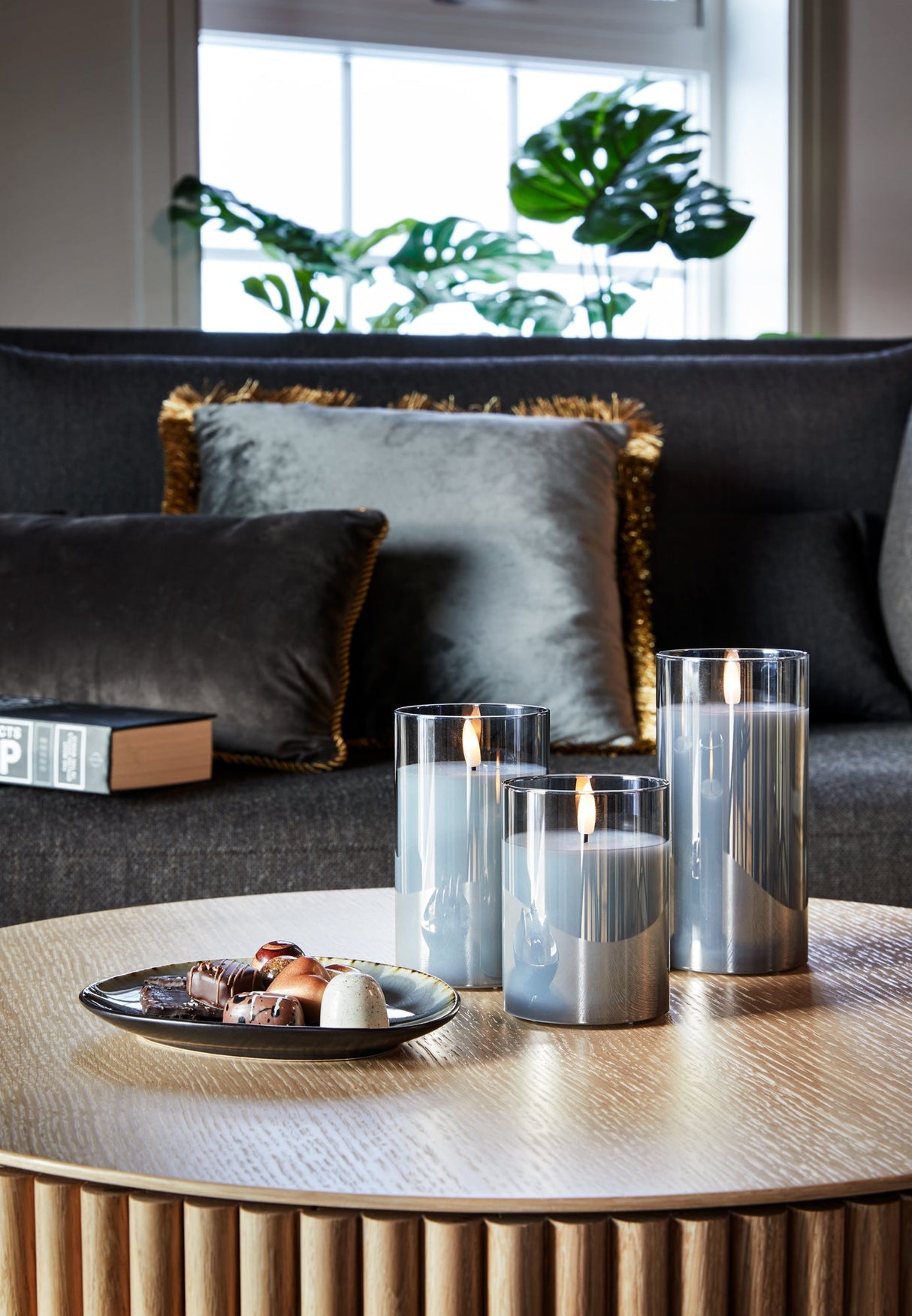 Ambience ljus med glas 12 cm