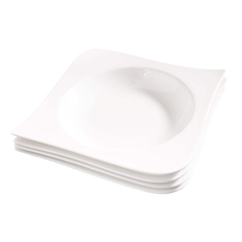 Vit Lilja djup tallrik 4 st