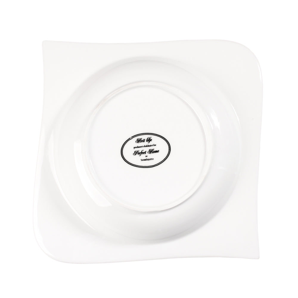 Vit Lilja djup tallrik 4 st