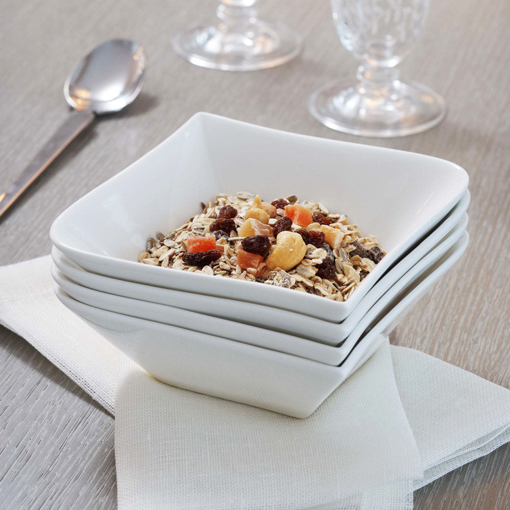 Vit Lilja frukostskål 4 st