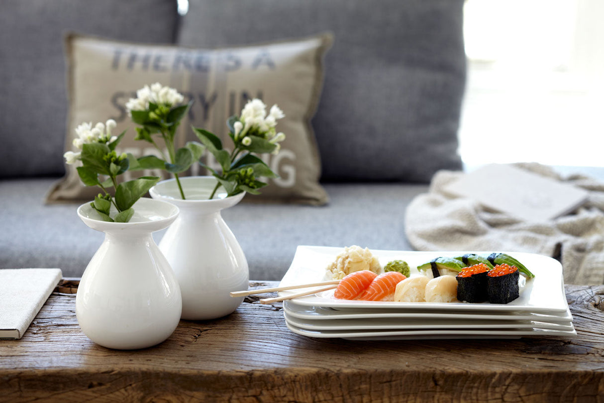 Vit Lilja sushi/påläggstallrik 2 st