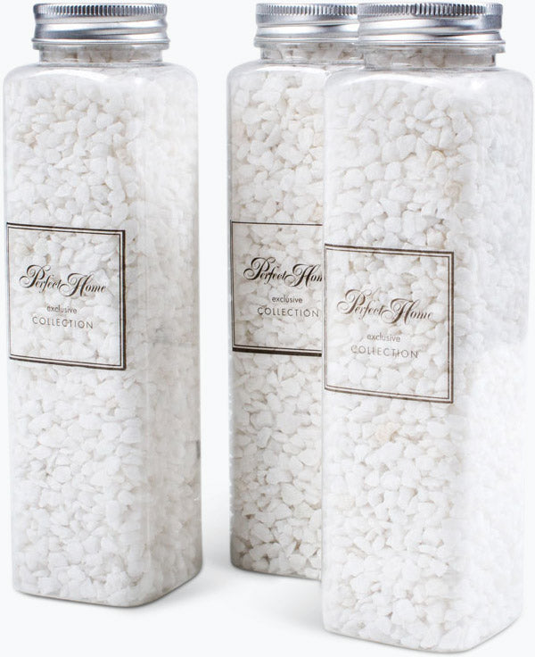 Deco stenar vit 3-pack