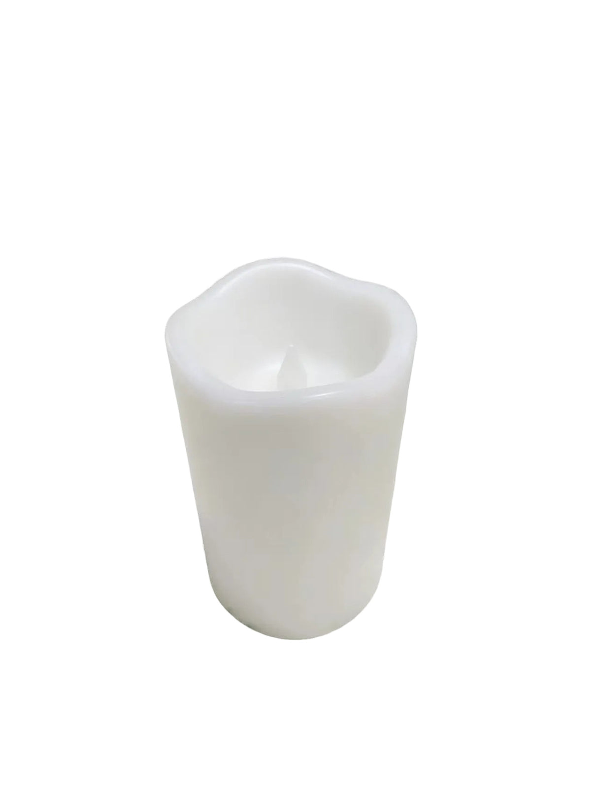 Candela Outdoor blockljus m/smält effekt, vit, 12 cm