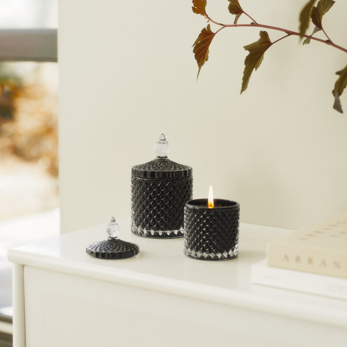 Marilyn Black doftljus Fireside stor