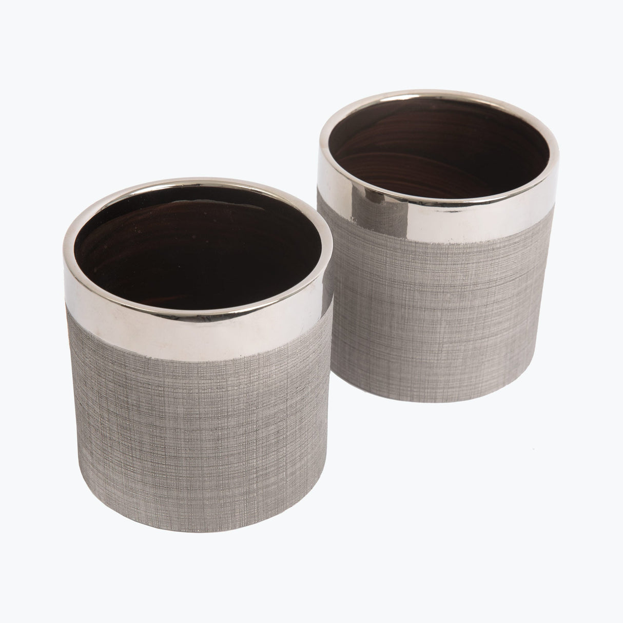 Camden blomkruka silver 12 cm 2 st