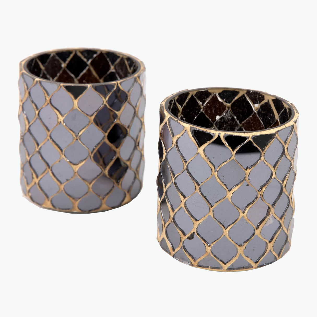 Mosaïque Noir värmeljushållare 2 st