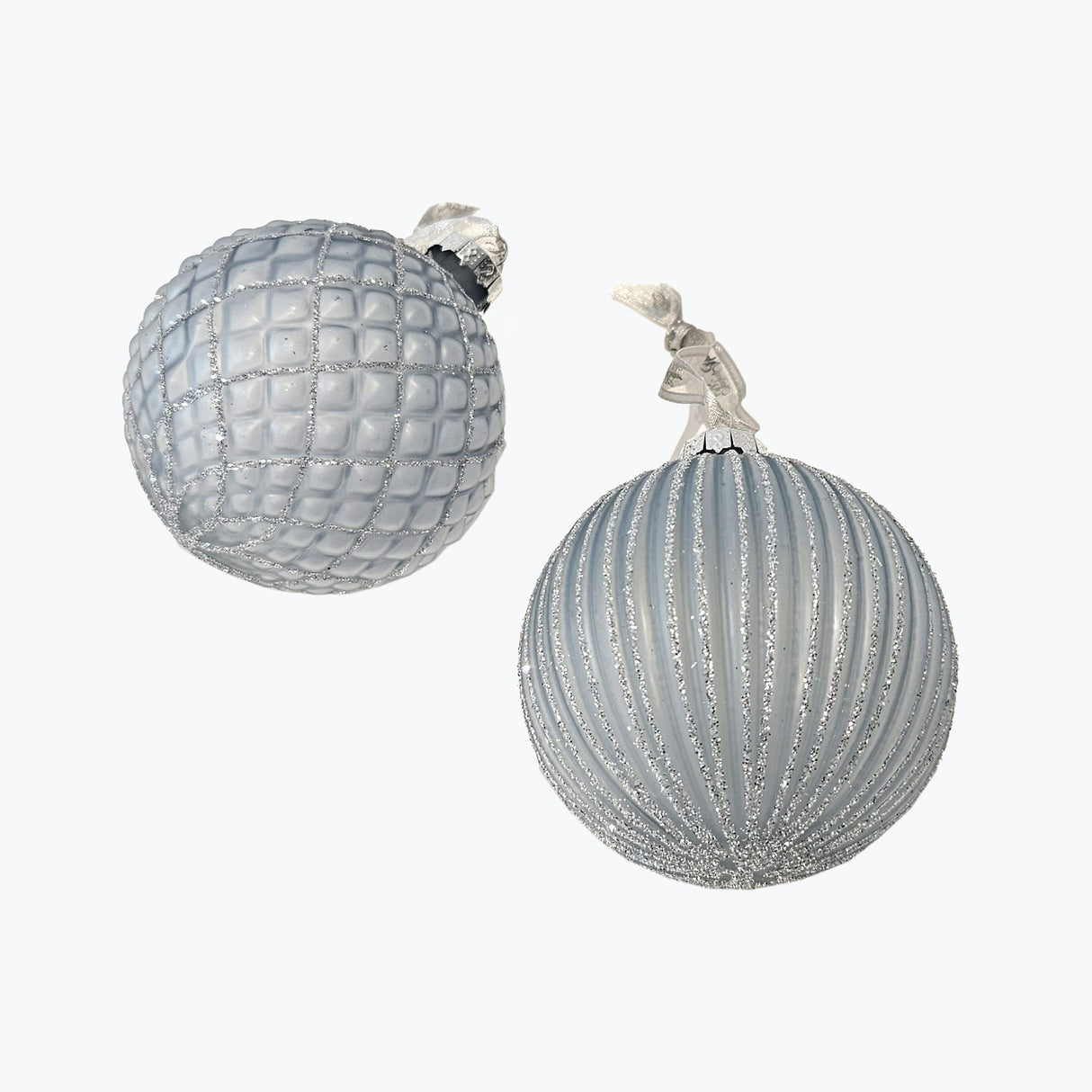 Julepynt pastellblå sett à 4