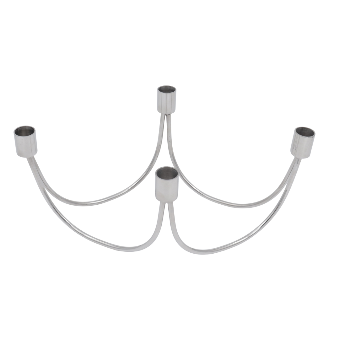 Wilson Silver lysestake för 4 lys