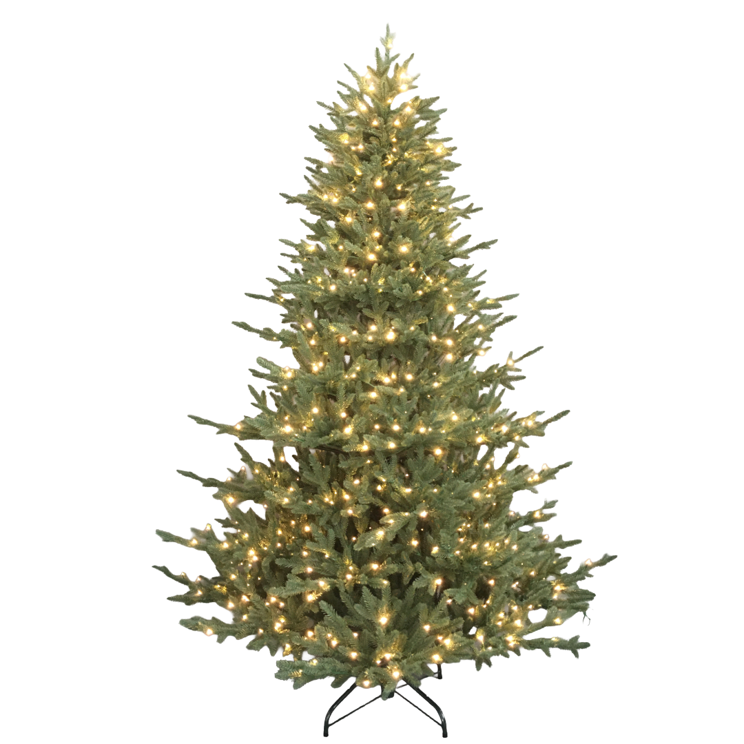 Julgran med LED-ljus 180 cm