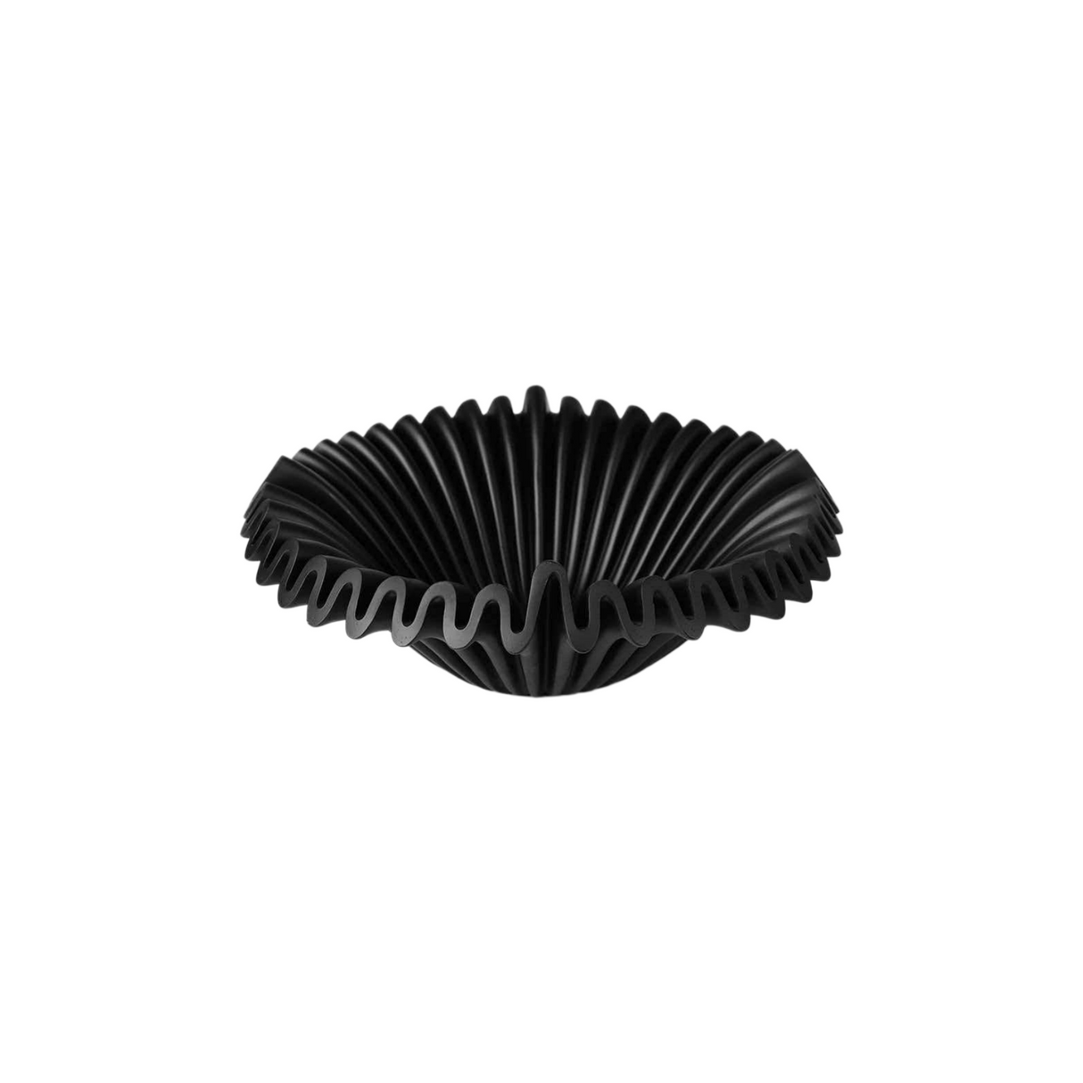 Black Ribbed skål liten