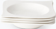 Vit Lilja djup tallrik 4 st