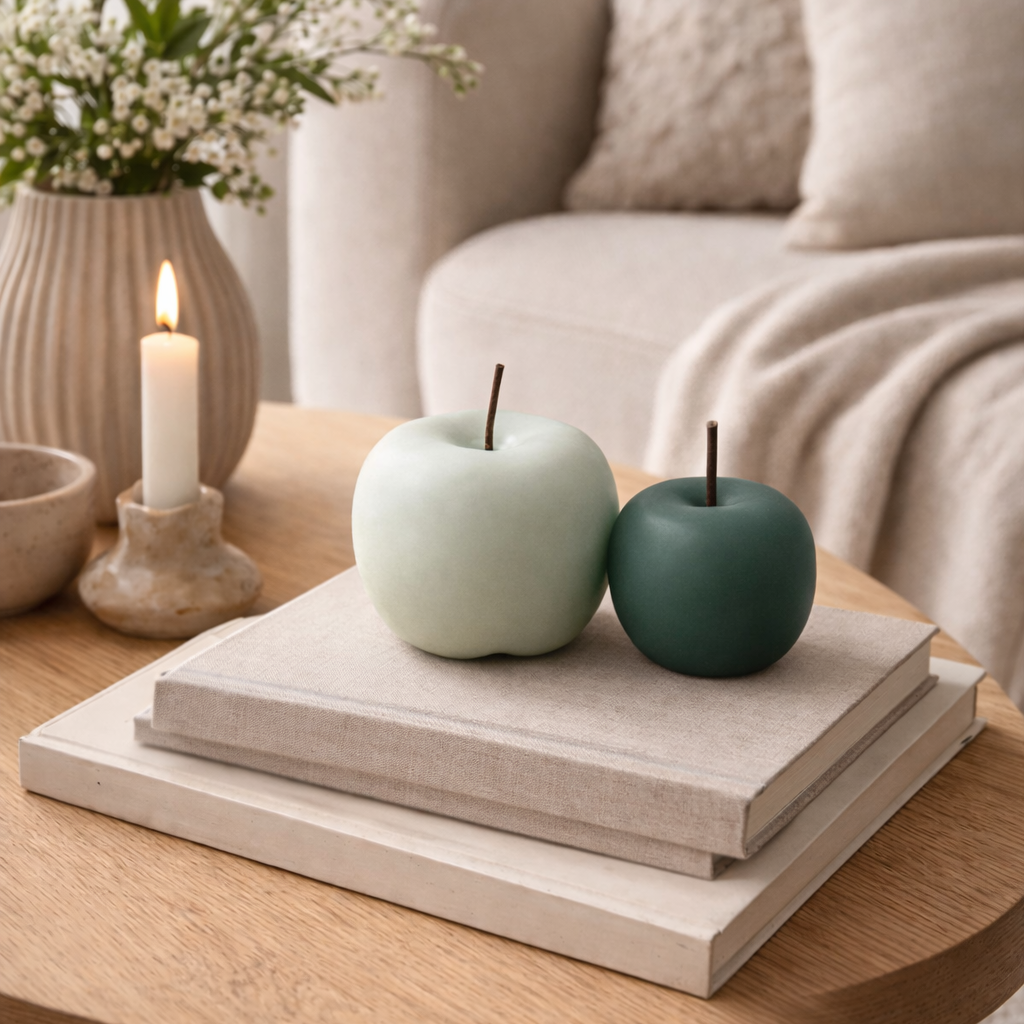 Apple dekoration mintgrön stor