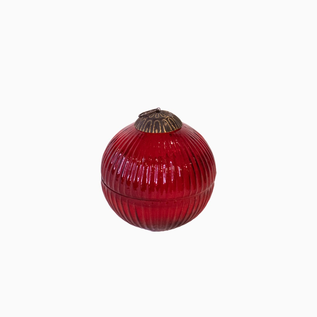 Cinnamon rött ornamenterat doftljus