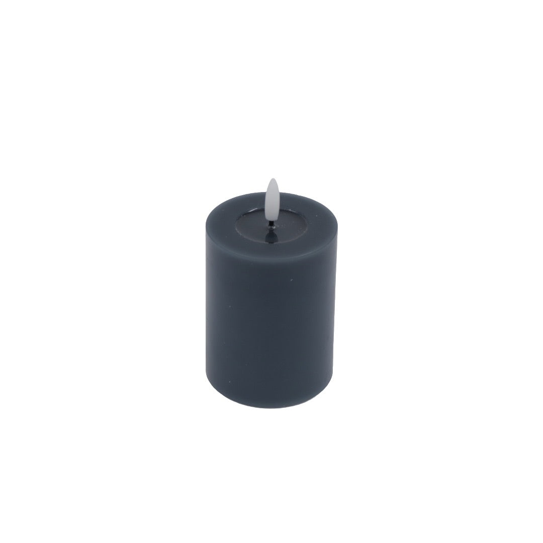 Candela blockljus blågrå 10 cm