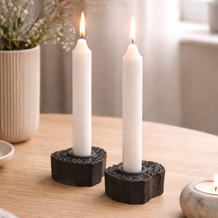 Patterns ljusstake svart set om 2