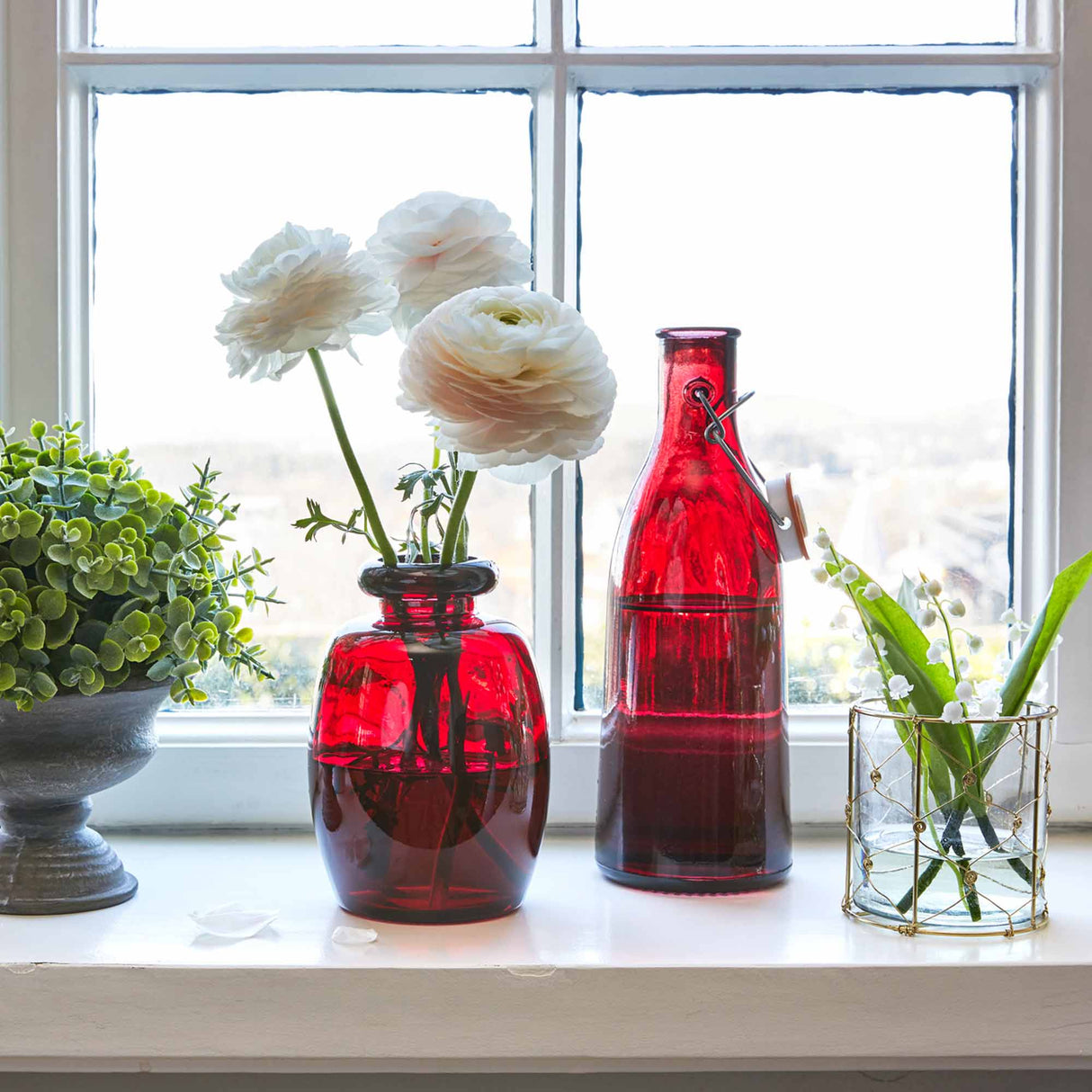 Cereza flaska med kork