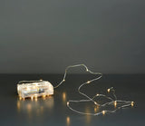 Glow ljusslinga med 40 LED-ljus 2 st, batteridriven med fjärrkontroll