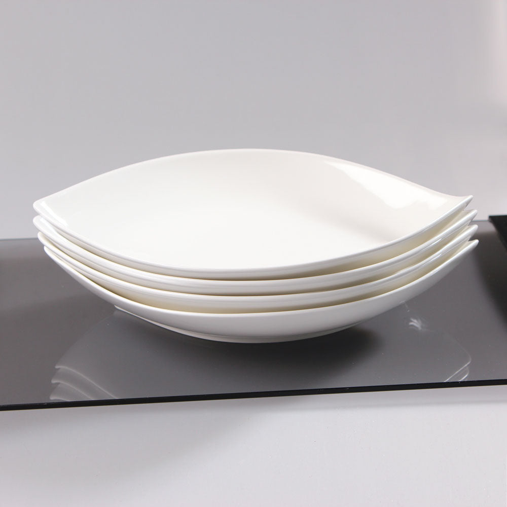 Vit Lilja pasta-/salladstallrik 4 st