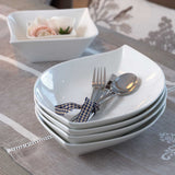 Vit Lilja pasta-/salladstallrik 4 st