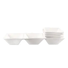 Vit Lilja tredelad skål + 3 skålar