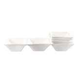 Vit Lilja tredelad skål + 3 skålar