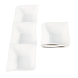 Vit Lilja tredelad skål + 3 skålar