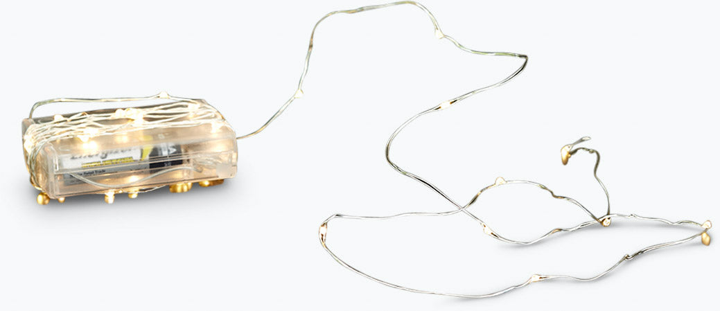 Glow ljusslinga med 40 LED-ljus 2 st, batteridriven med fjärrkontroll