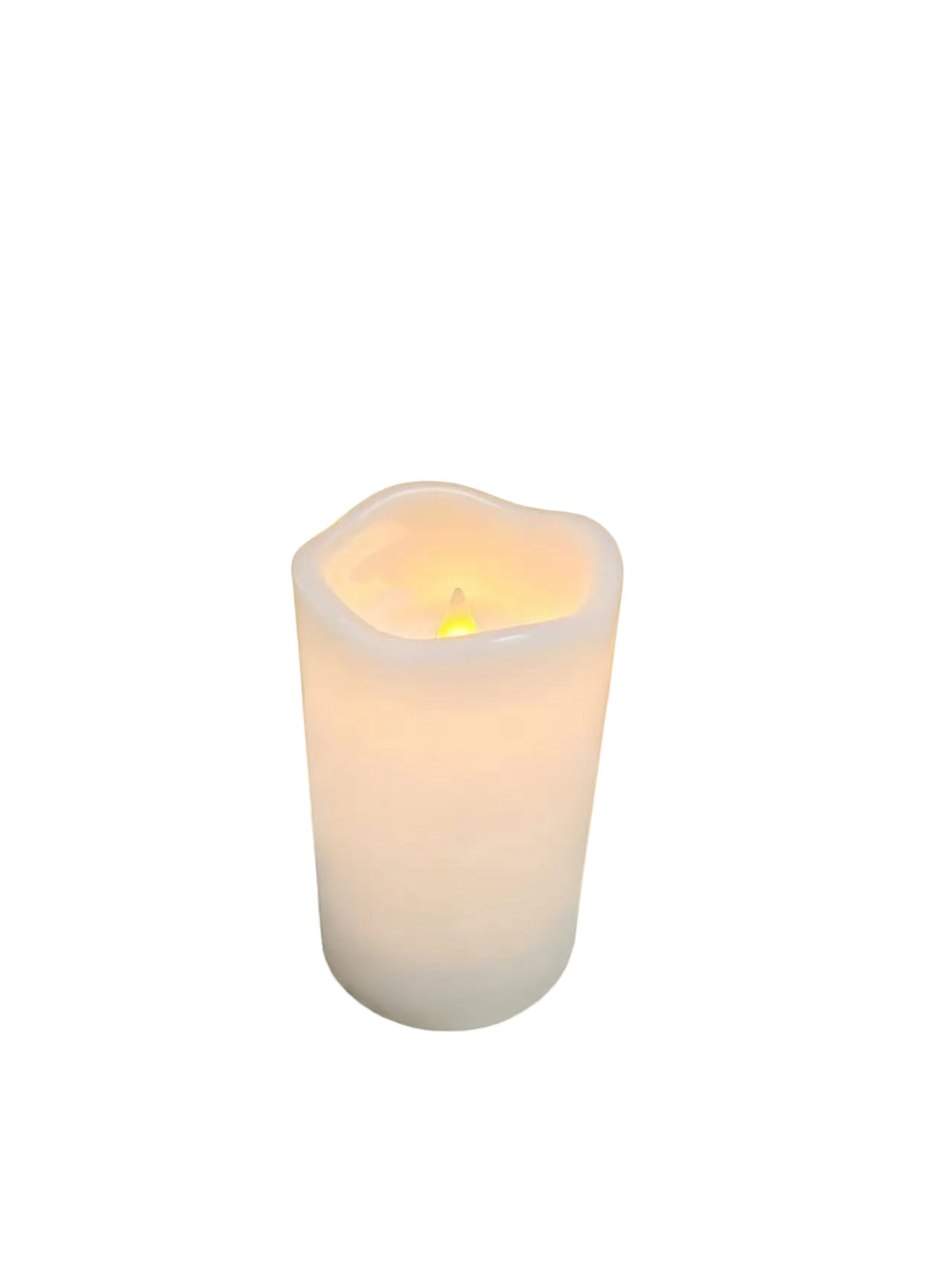 Candela Outdoor blockljus m/smält effekt, vit, 12 cm