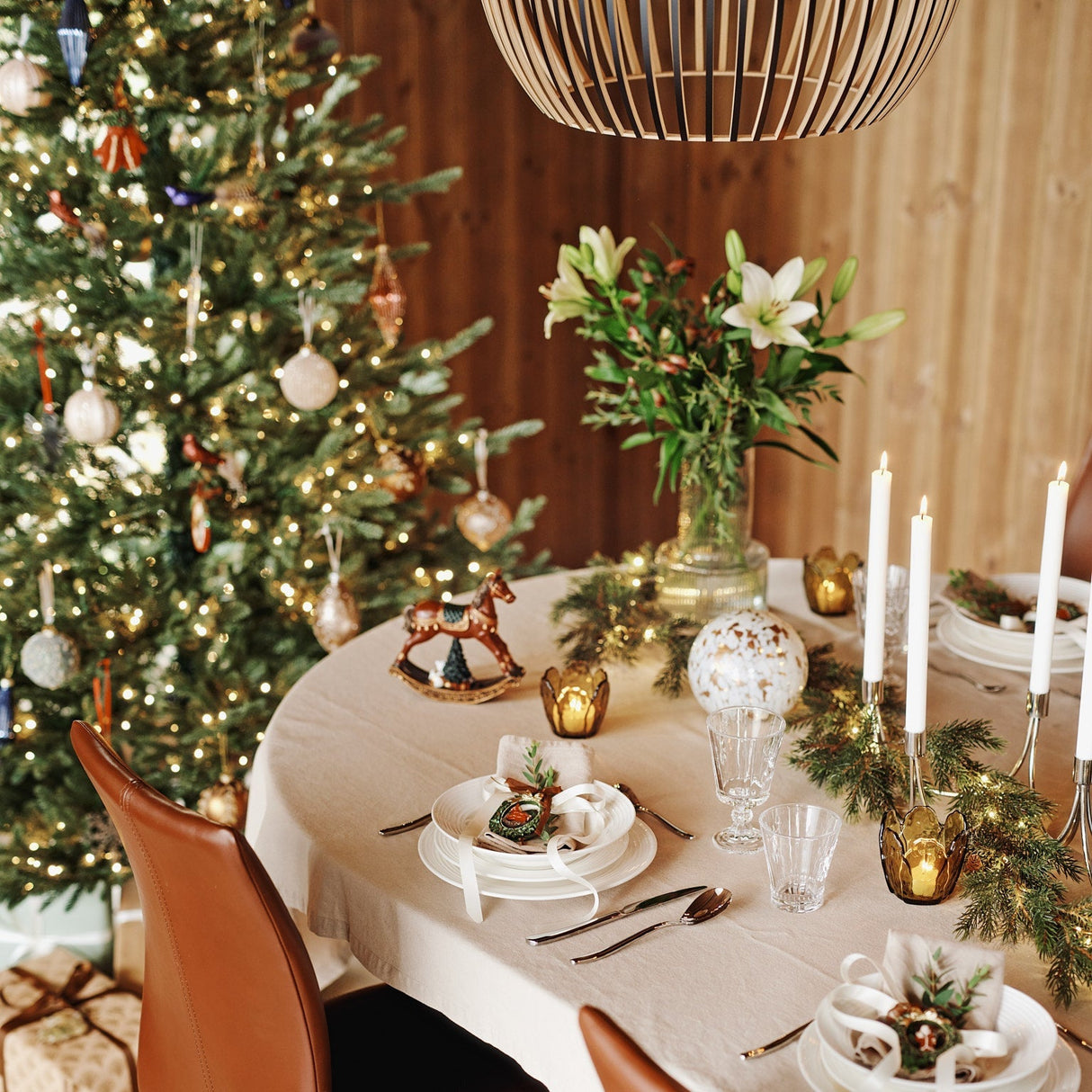 Juldekoration spets blå 2 st