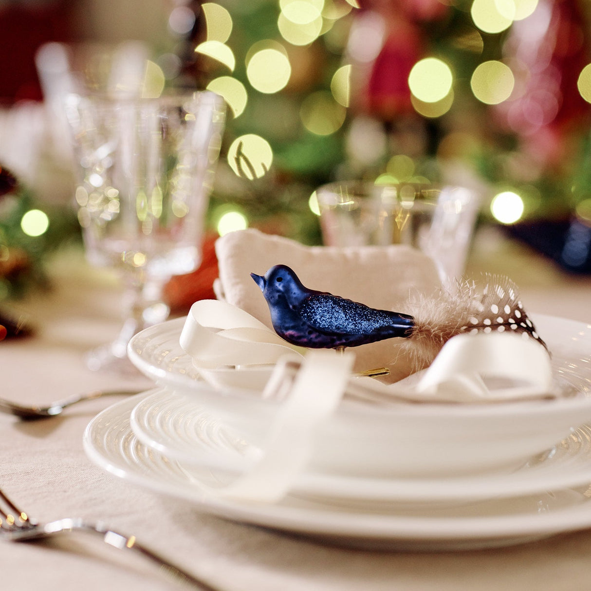 Juldekoration fågel 3 färger