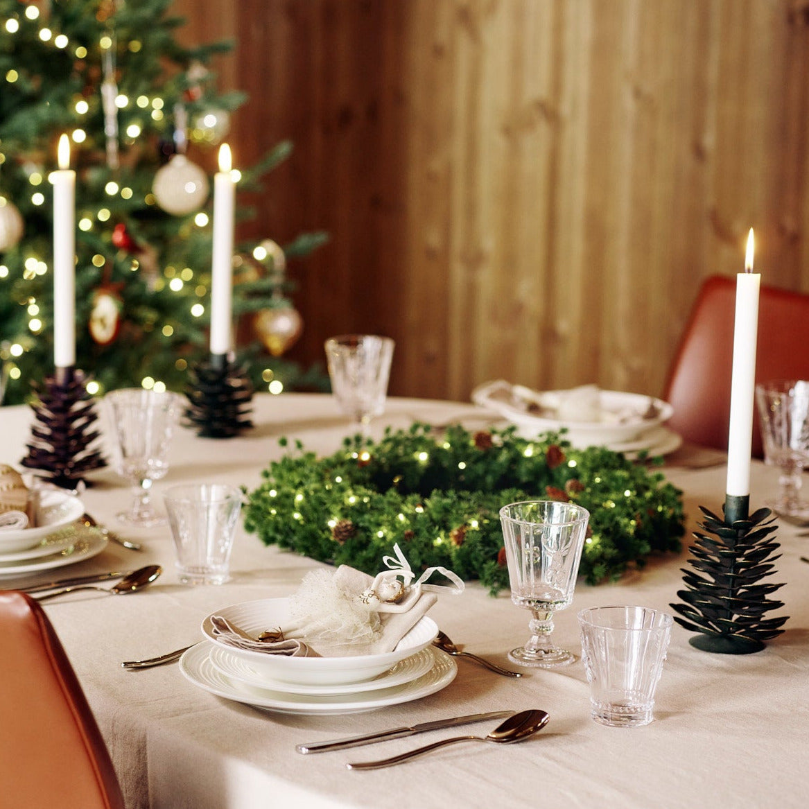 Pinea Green ljusstake 16 cm