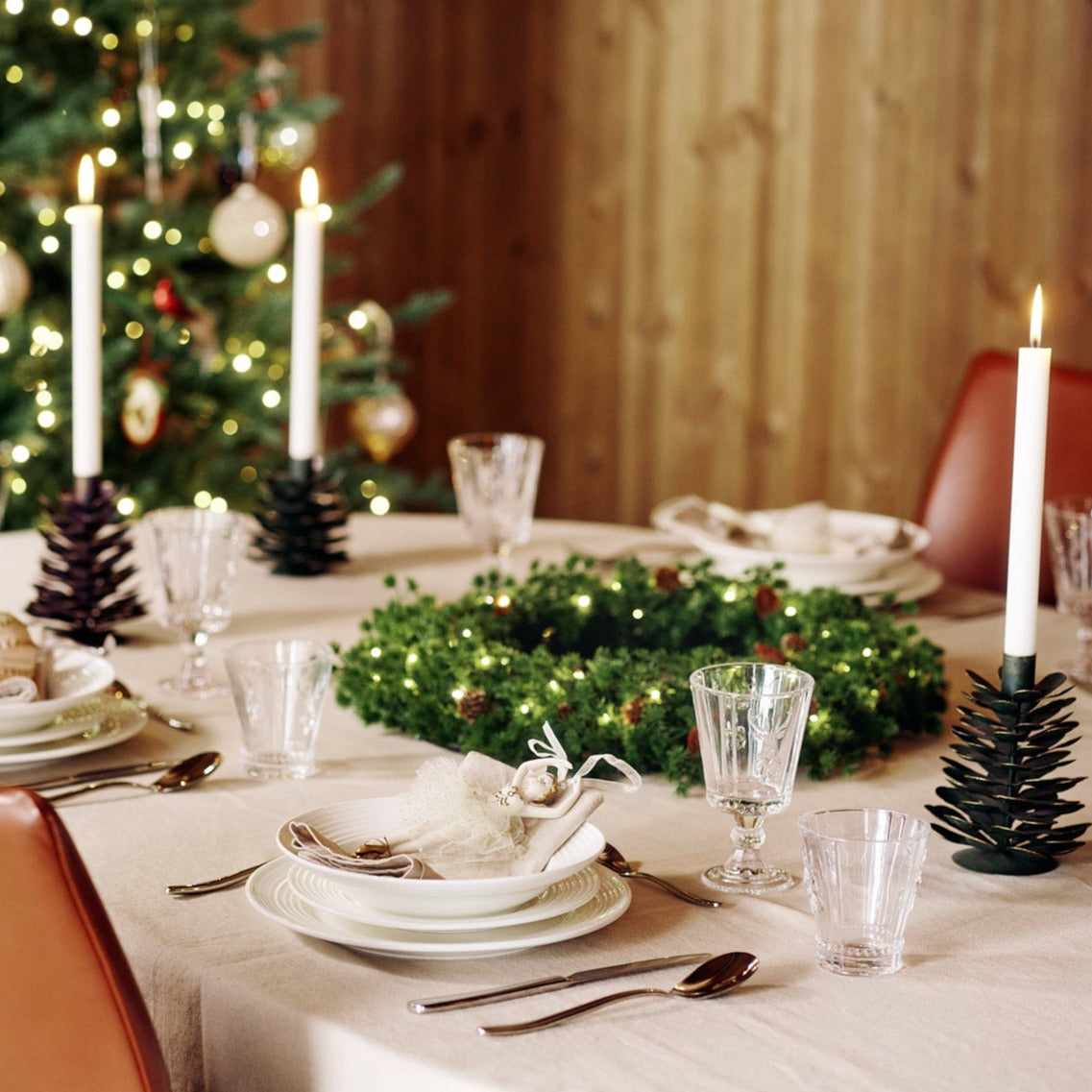 Pinea Green ljusstake 13 cm