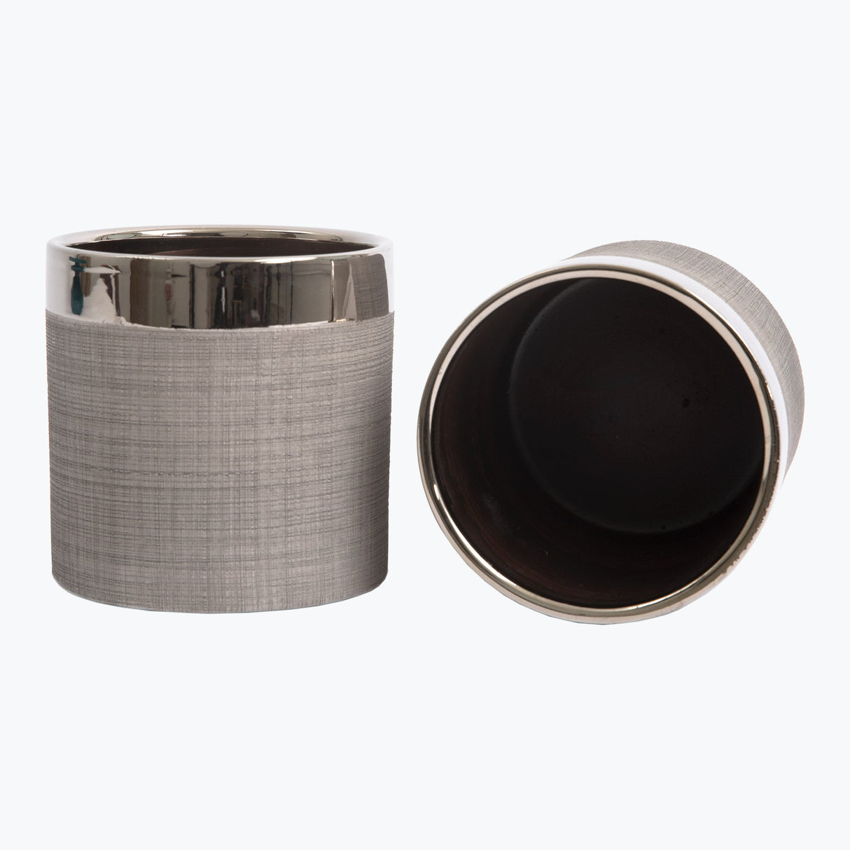 Camden blomkruka silver 12 cm 2 st