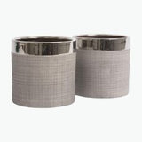 Camden blomkruka silver 12 cm 2 st