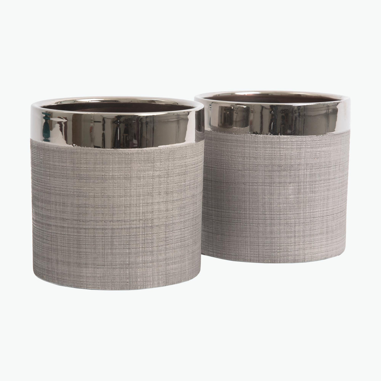 Camden blomkruka silver 12 cm 2 st