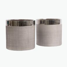 Camden blomkruka silver 15 cm 2 st