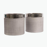 Camden blomkruka silver 15 cm 2 st
