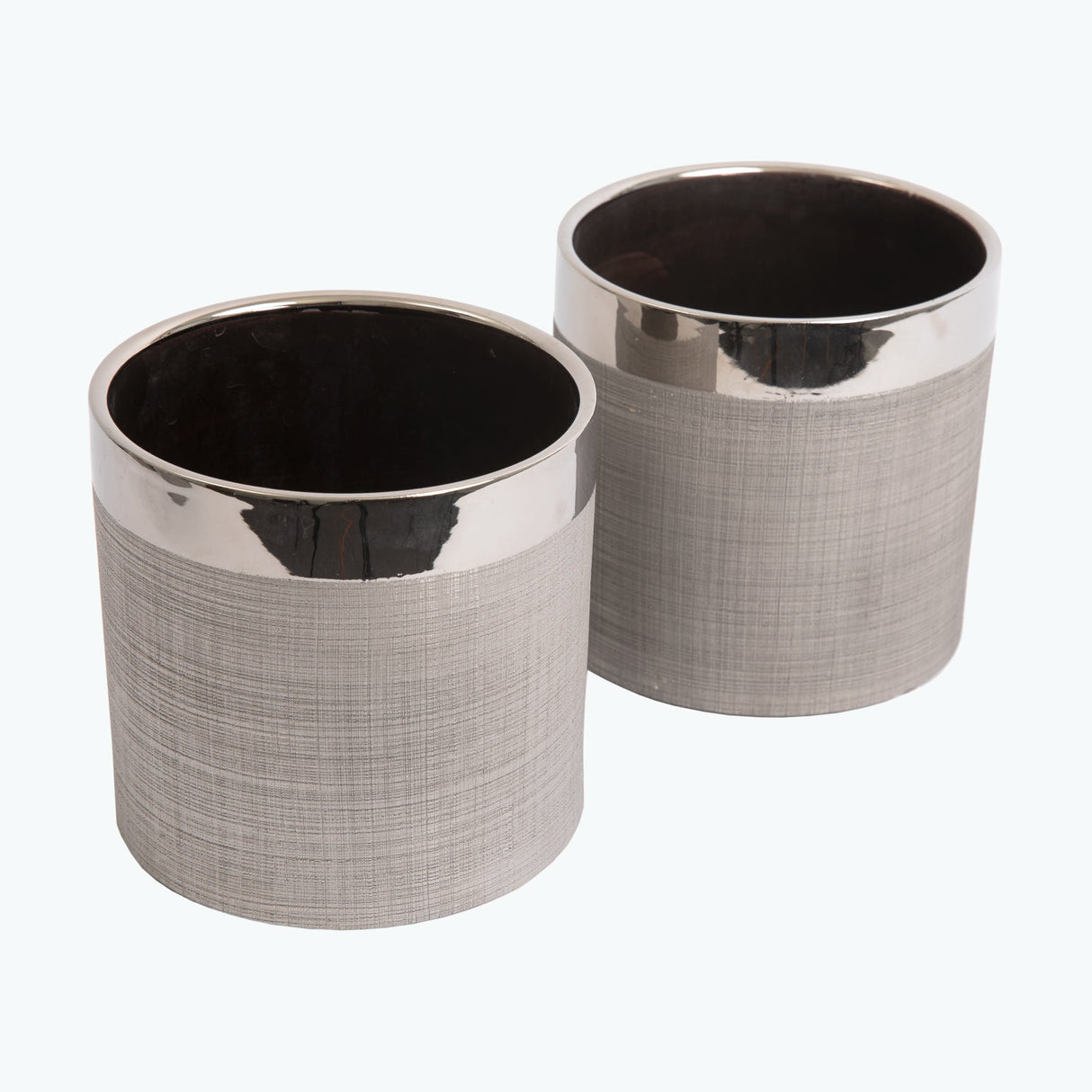 Camden blomkruka silver 15 cm 2 st