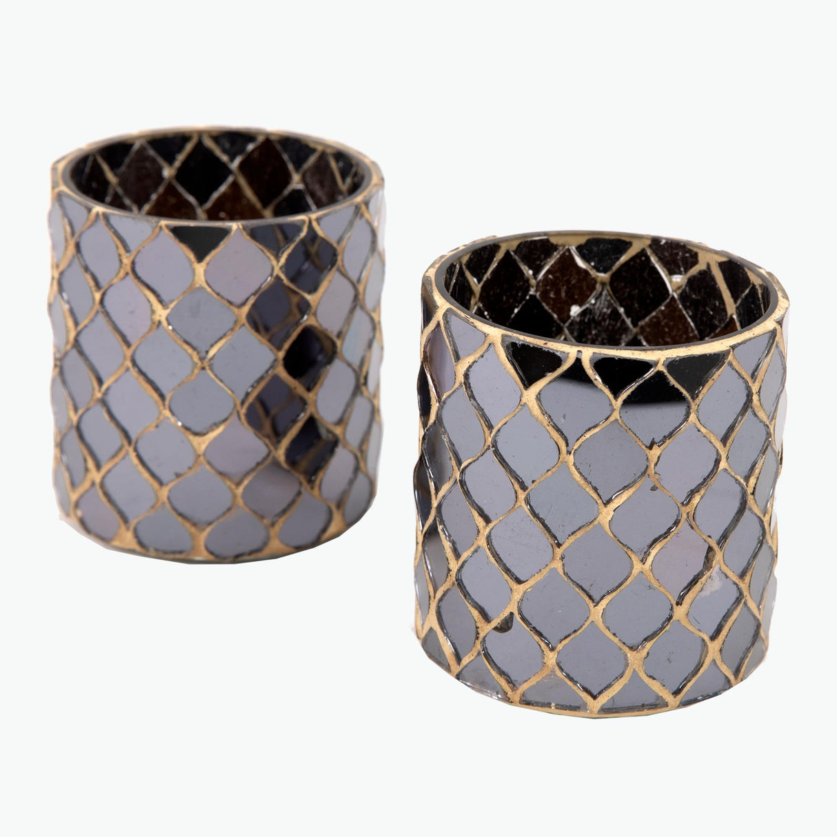 Mosaïque Noir värmeljushållare 2 st