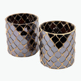 Mosaïque Noir värmeljushållare 2 st