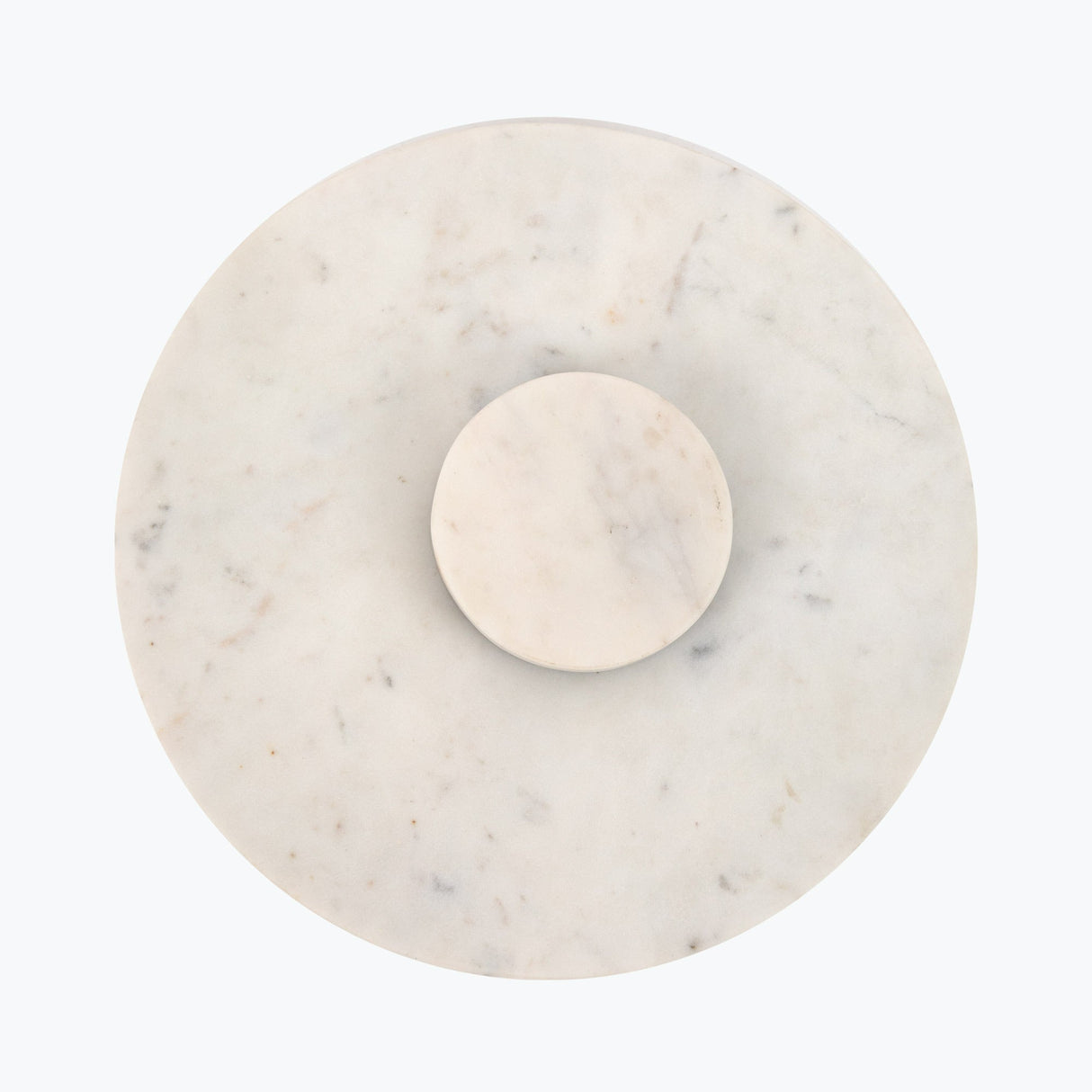 White Marble serveringsbricka med snurrfunktion