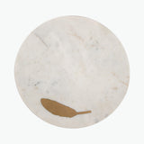 White Marble serveringsbricka med snurrfunktion