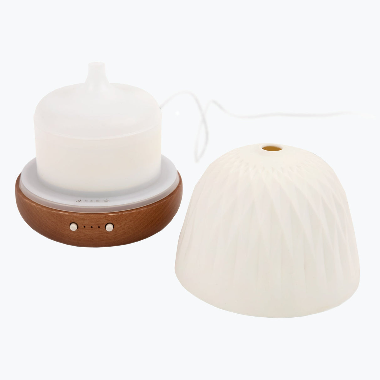 Mia diffuser med brun träbas