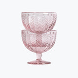 Carla dessertskål 2 st rosa