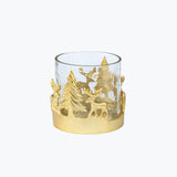 Golden Reindeer värmeljushållare