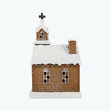 Gingerbread kyrka med LED-ljus