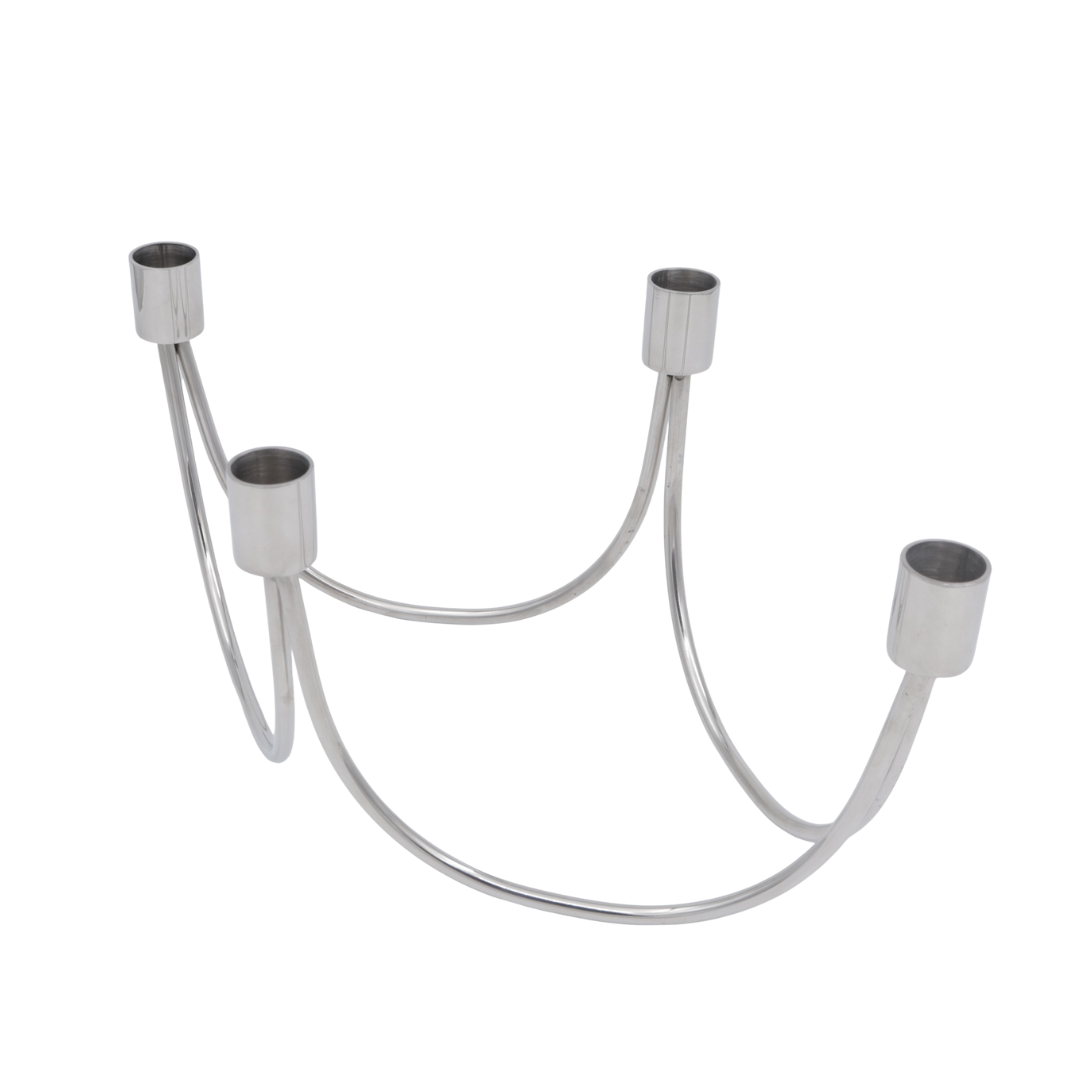 Wilson Silver lysestake för 4 lys
