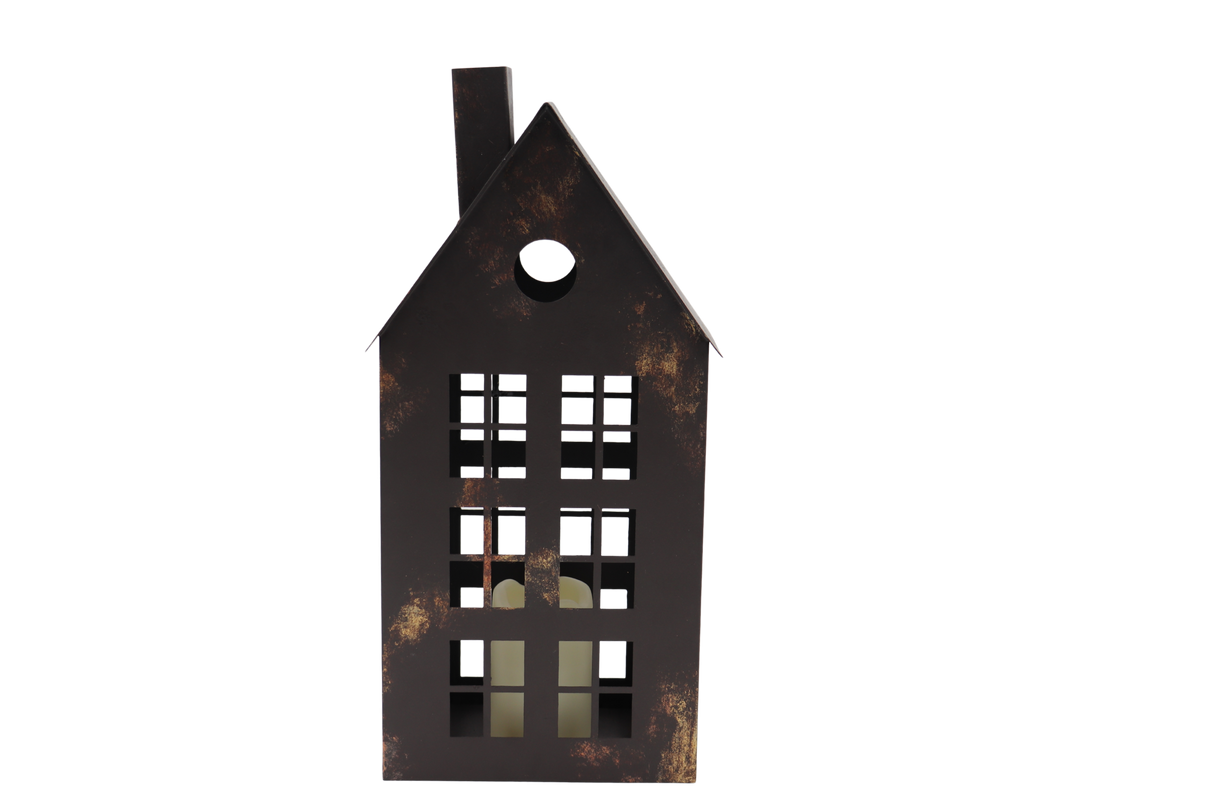 House lykta med LED-ljus H35 cm