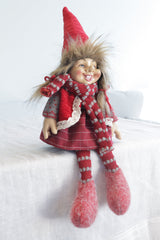 Santa sittande flicka H46 cm