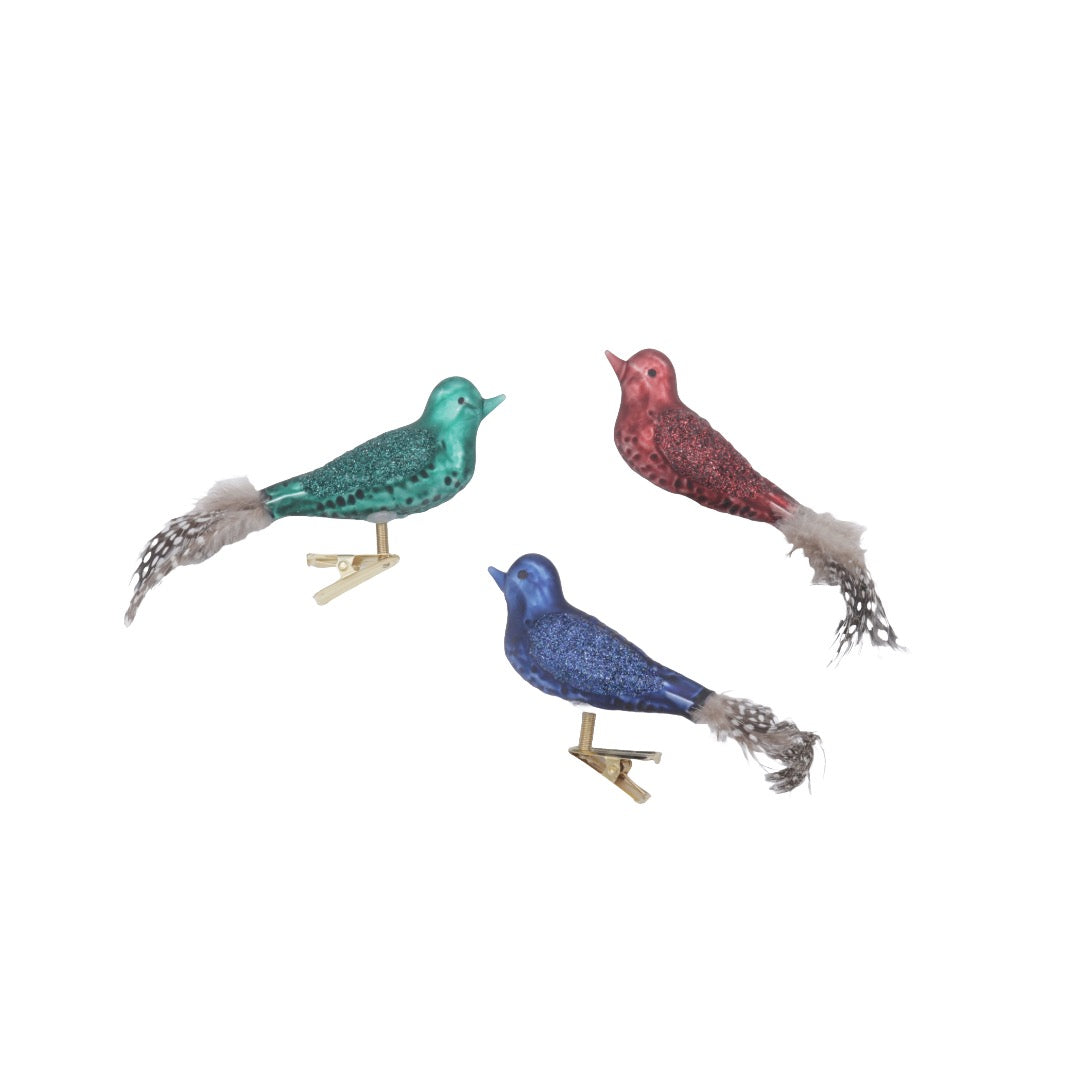Juldekoration fågel 3 färger